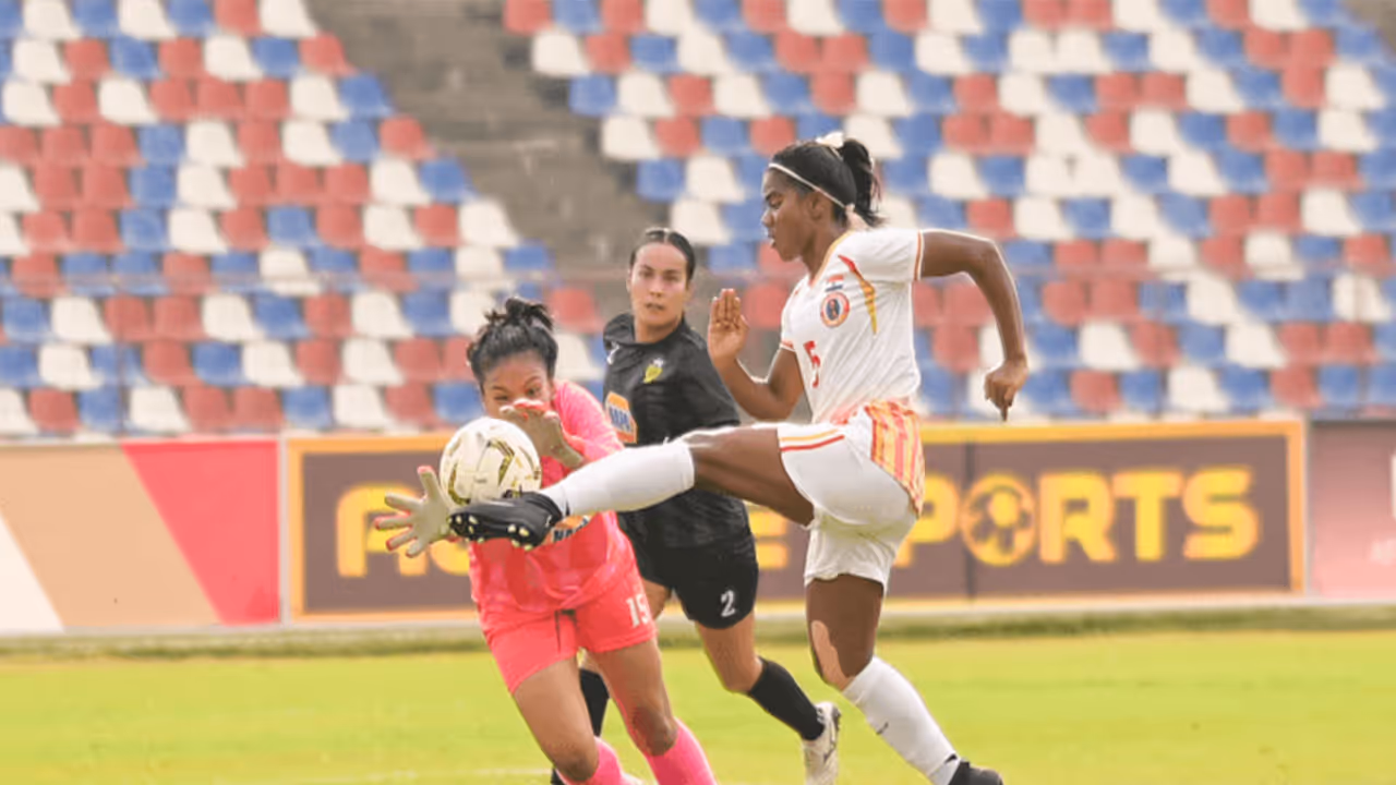 East Bengal FC Women team player against Rovers FC (Guam) in the AFC Women’s Champions League. (Photo: AFC Media) East Bengal FC Women team player against Rovers FC (Guam) in the AFC Women’s Champions League. (Photo: AFC Media)