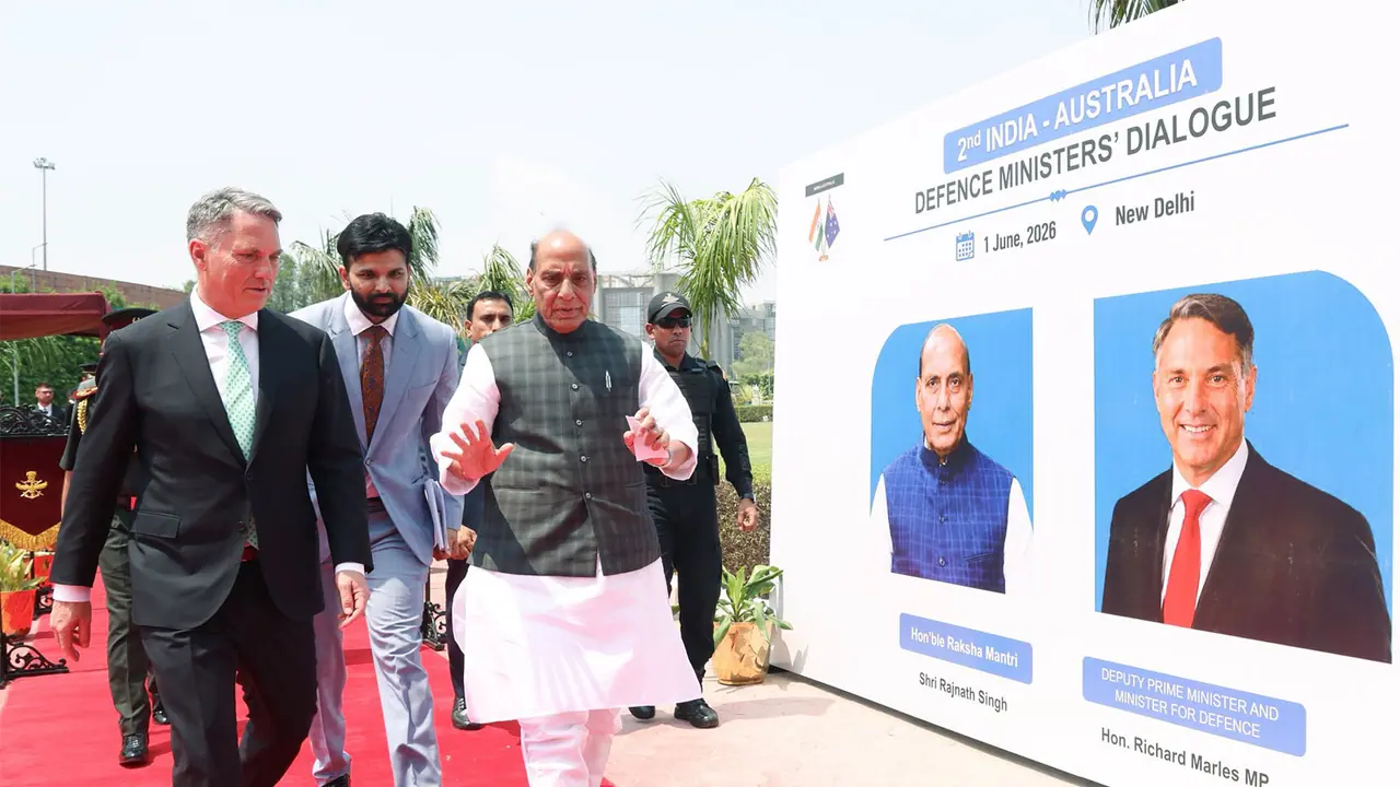Australian Defence Minister Richard Marles and Defence Minister Rajnath Singh (Photo/X@rajnathsingh) Australian Defence Minister Richard Marles and Defence Minister Rajnath Singh (Photo/X@rajnathsingh)