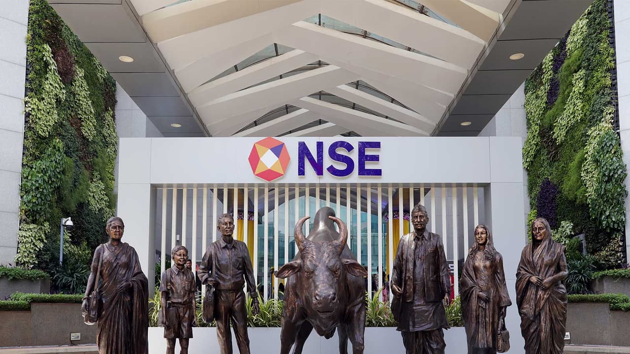 A view of the newly renovated NSE atrium bull (File Photo/ANI) A view of the newly renovated NSE atrium bull (File Photo/ANI)