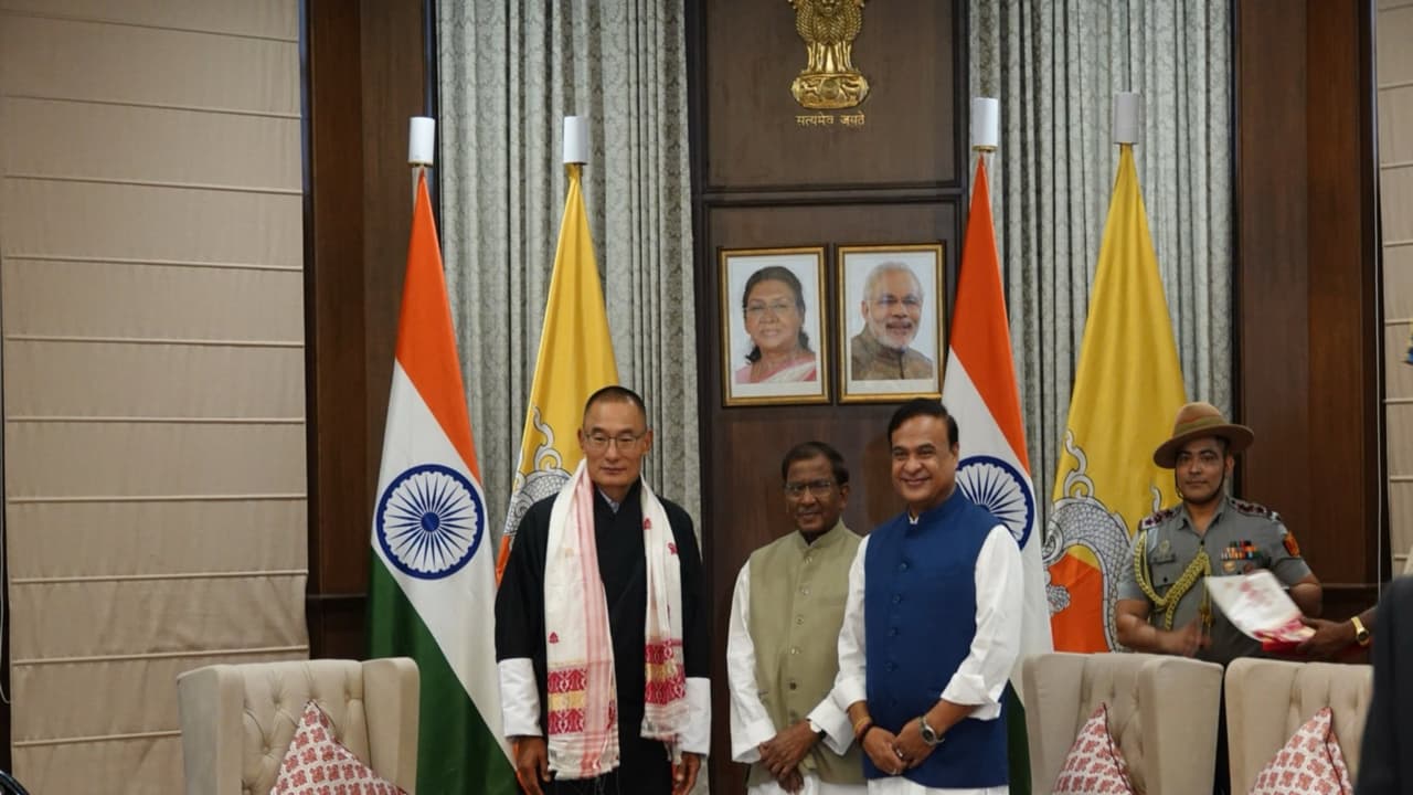 Bhutan PM Tshering Tobgay, Assam Governor Lakshman Acharya, and CM Himanta Biswa Sarma (Photo/X/@tsheringtobgay) Bhutan PM Tshering Tobgay, Assam Governor Lakshman Acharya, and CM Himanta Biswa Sarma (Photo/X/@tsheringtobgay)