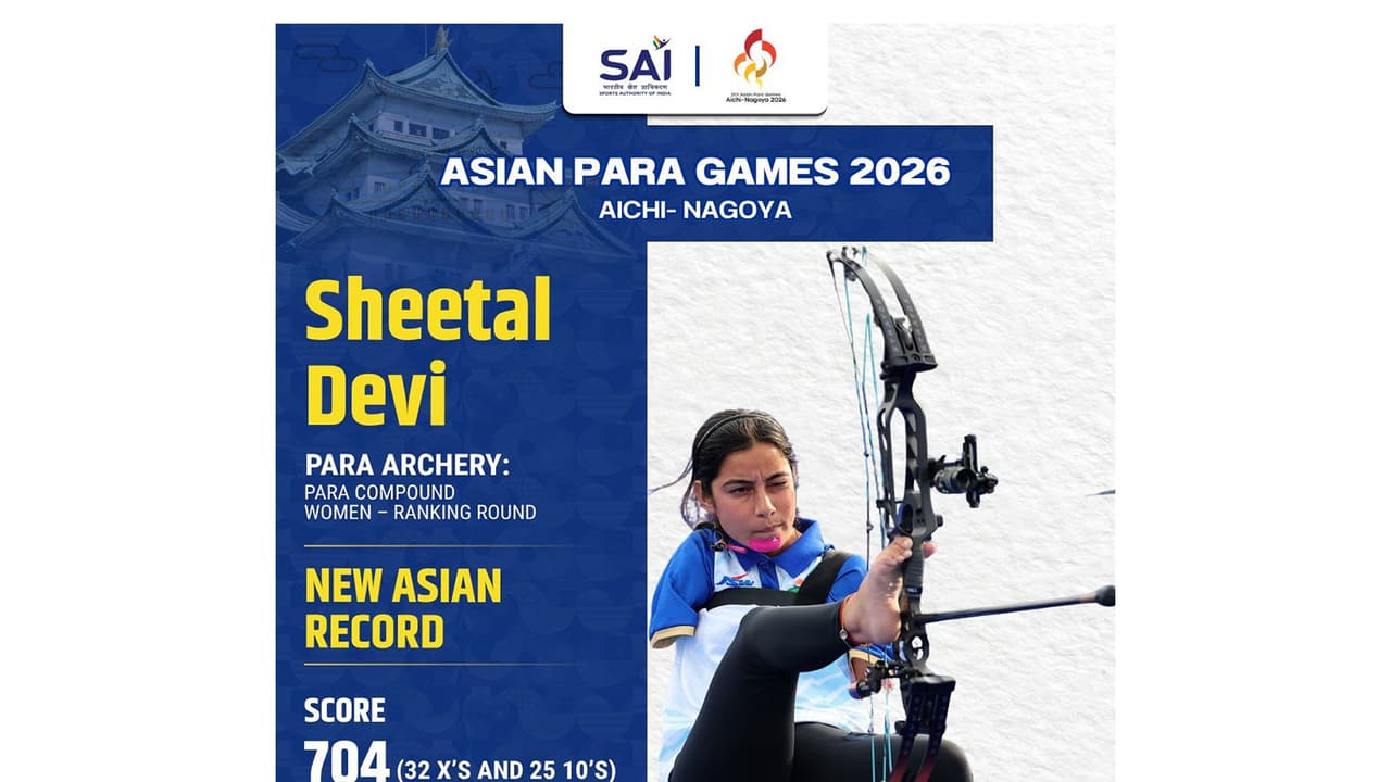 Indian archer Sheetal Devi. (Photo: X/ @Media_SAI) Indian archer Sheetal Devi. (Photo: X/ @Media_SAI)