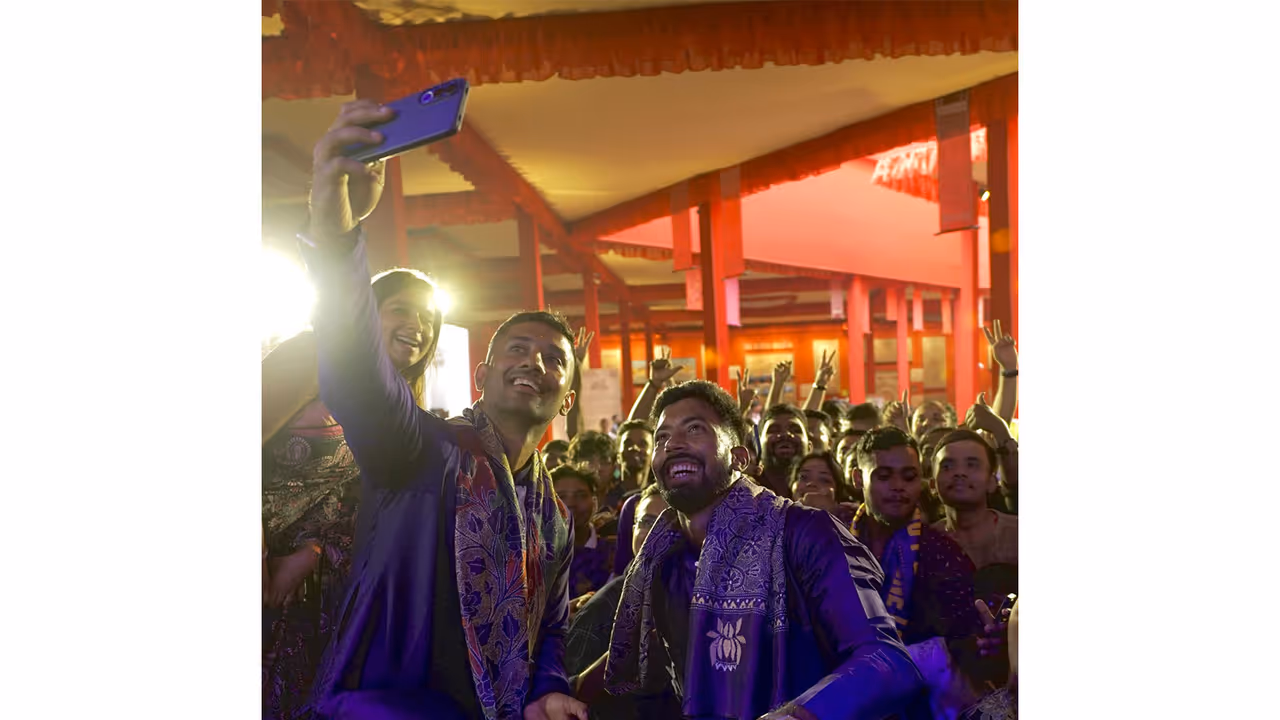 KKR celebrate Bengal’s Kantha heritage, championing women’s empowerment during Durga Puja. (Photo/KKR) KKR celebrate Bengal’s Kantha heritage, championing women’s empowerment during Durga Puja. (Photo/KKR)