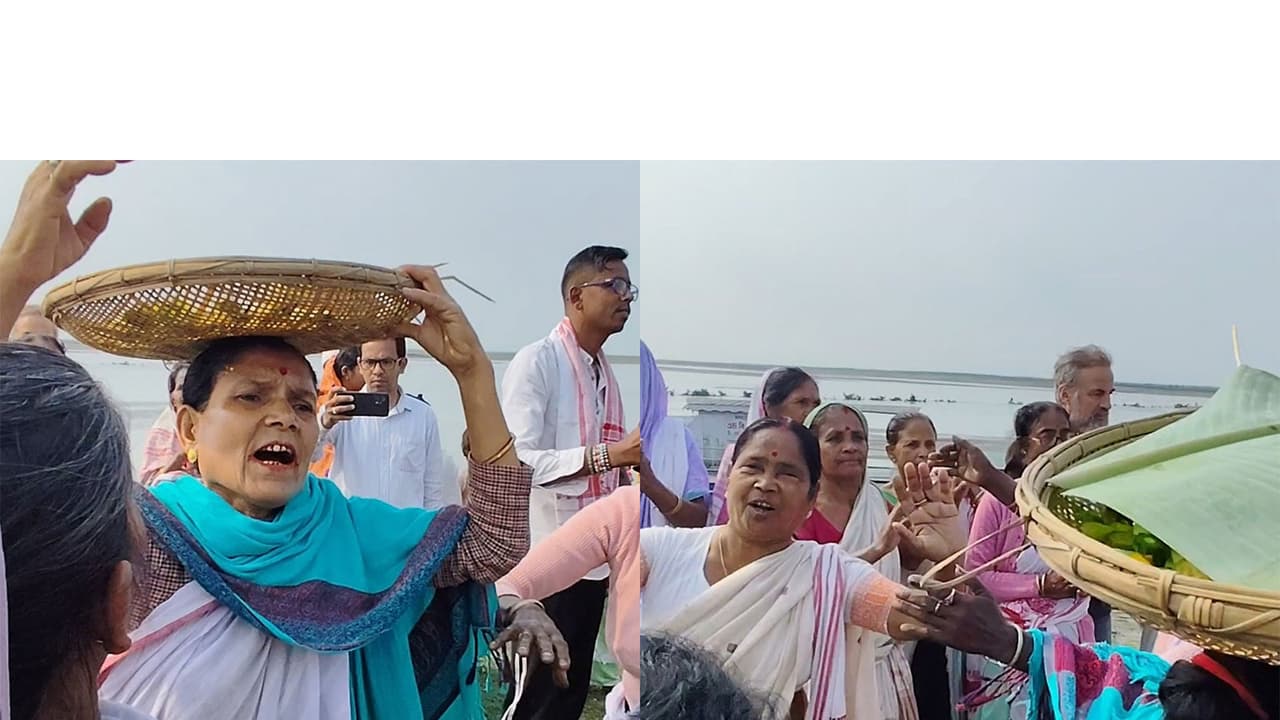 Goru Bihu celebrations at the river island Majuli (Photo/ANI) Goru Bihu celebrations at the river island Majuli (Photo/ANI)