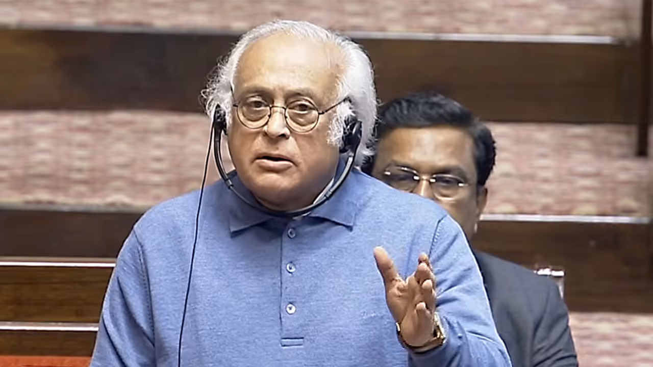 Congress MP Jairam Ramesh speaks in the Rajya Sabha (Photo/SamsadTV) Congress MP Jairam Ramesh speaks in the Rajya Sabha (Photo/SamsadTV)