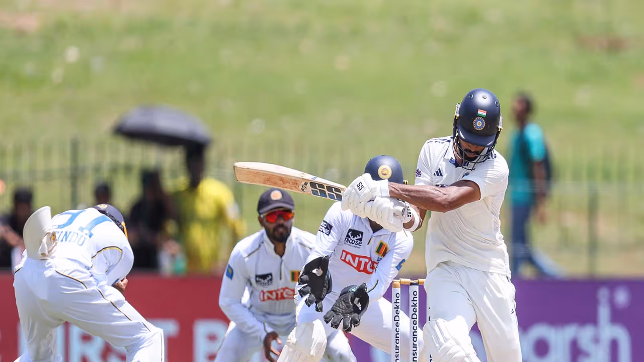 India's Devdutt Padikkal batting on Day 1 of the Colombo Test (Photo: ANI) India's Devdutt Padikkal batting on Day 1 of the Colombo Test (Photo: ANI)