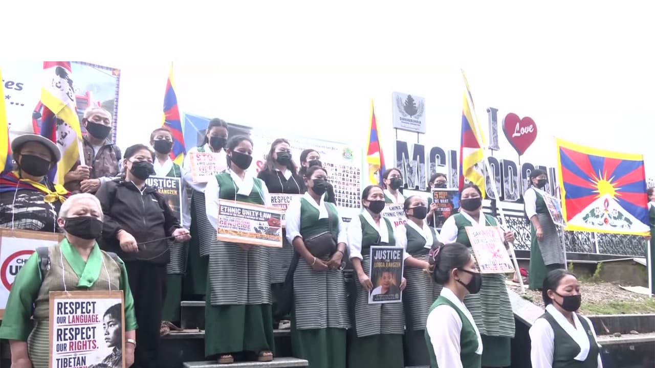 Tibetan Women's Association holds silent protest in Dharamshala (Photo/ANI) Tibetan Women's Association holds silent protest in Dharamshala (Photo/ANI)