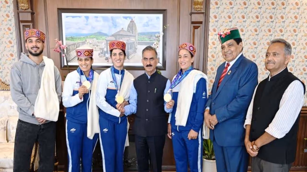 Himachal Pradesh CM announces Rs 1 crore each for state Kabaddi gold medallists. (Photo/ANI) Himachal Pradesh CM announces Rs 1 crore each for state Kabaddi gold medallists. (Photo/ANI)