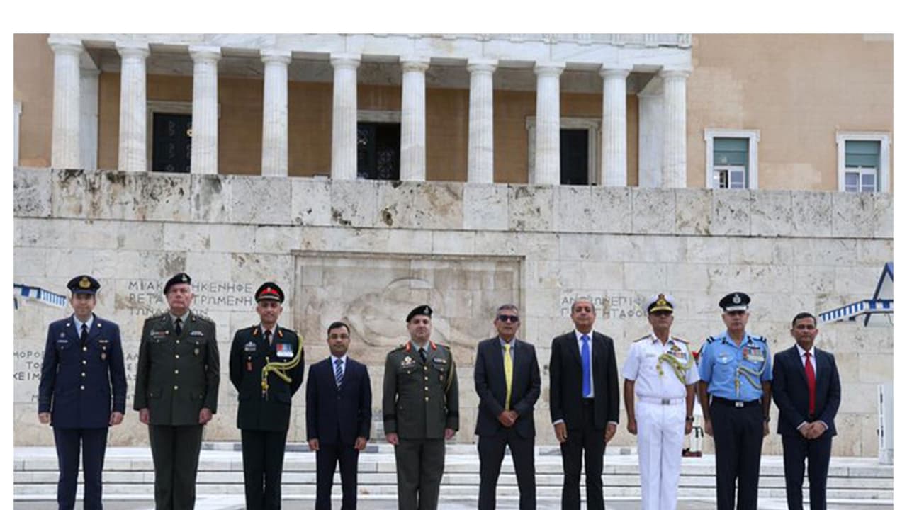 Defence Secretary Rajesh Kumar Singh begins Greece Visit (Photo/X/@SpokespersonMoD) Defence Secretary Rajesh Kumar Singh begins Greece Visit (Photo/X/@SpokespersonMoD)