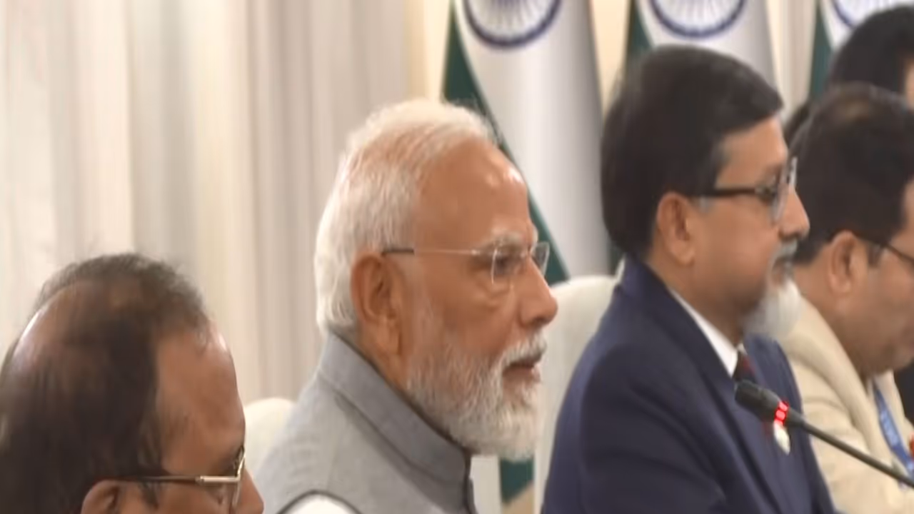 Prime Minister Narendra Modi during delegation level talks with Ethiopian Prime Minister Abiy Ahmed Ali in Addis Ababa. (Photo/ANI) Prime Minister Narendra Modi during delegation level talks with Ethiopian Prime Minister Abiy Ahmed Ali in Addis Ababa. (Photo/ANI)