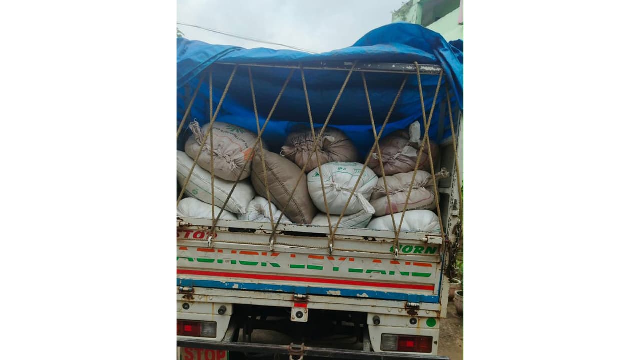 Odisha Police seize 3,250 litres of illegal ID liquor in Odagaon (Photo/ANI) Odisha Police seize 3,250 litres of illegal ID liquor in Odagaon (Photo/ANI)