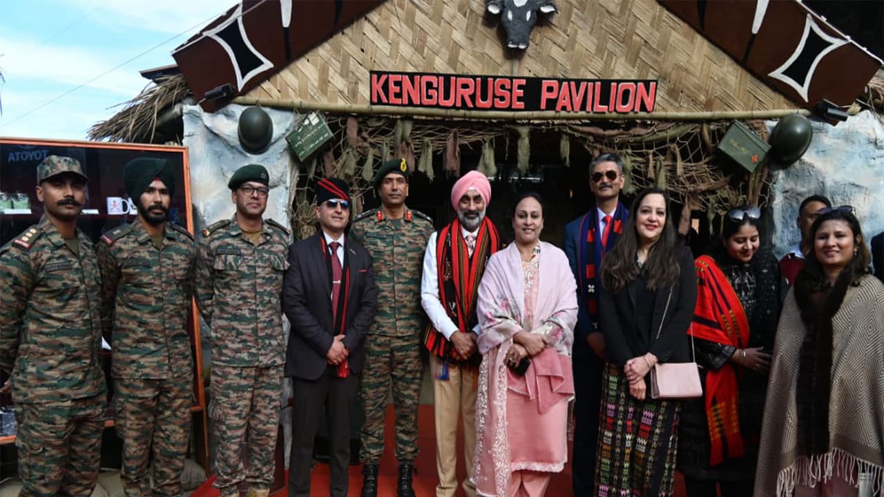 Air Chief Marshal Amar Preet Singh ast the Hornbill Festival on Tuesday. (Photo/ANI) Air Chief Marshal Amar Preet Singh ast the Hornbill Festival on Tuesday. (Photo/ANI)