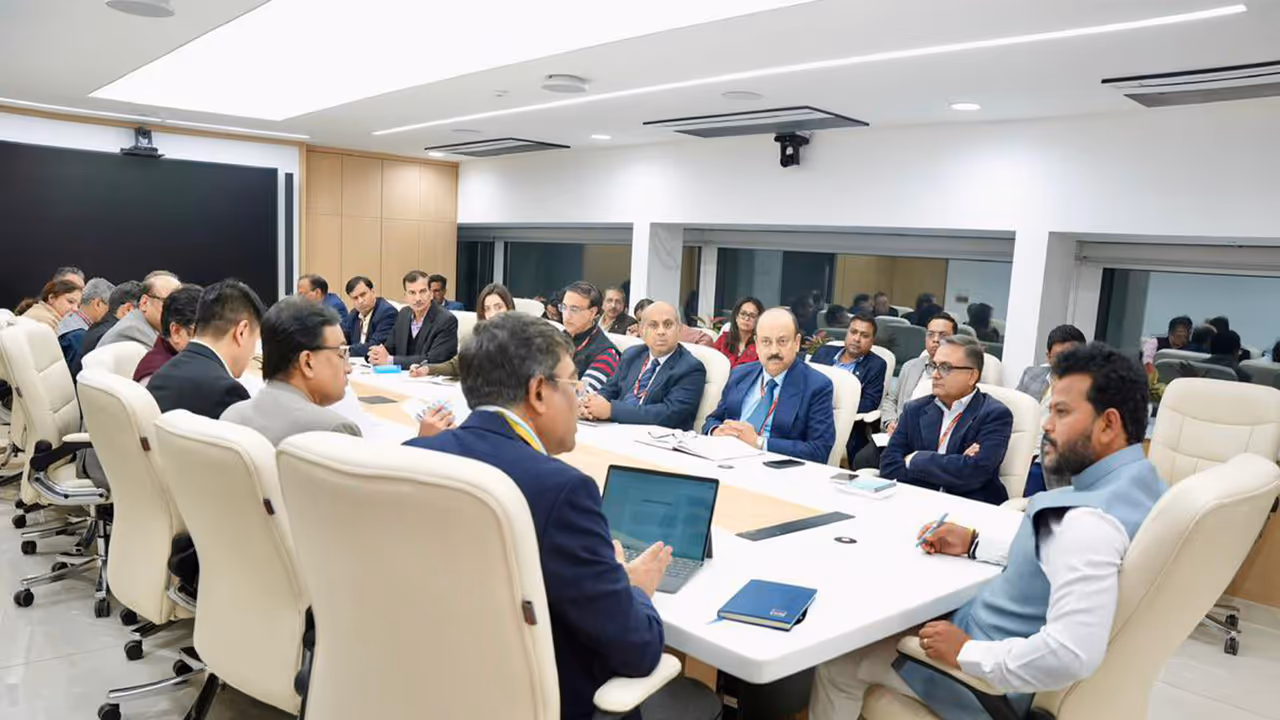 The Ministry of Civil Aviation & DGCA officials in the meeting. (Photo/ Office of Union Minister Ram Mohan Naidu) The Ministry of Civil Aviation & DGCA officials in the meeting. (Photo/ Office of Union Minister Ram Mohan Naidu)