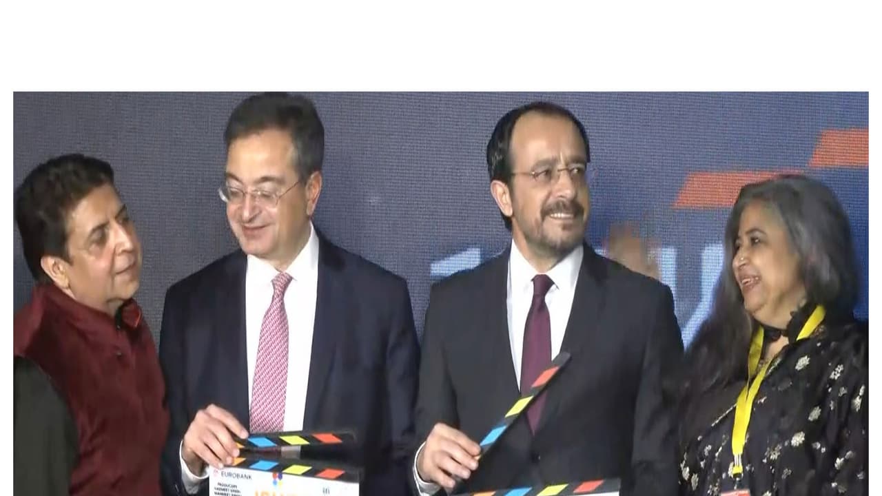 Cyprus President Nikos Christodoulides at the event (Photo/ANI) Cyprus President Nikos Christodoulides at the event (Photo/ANI)