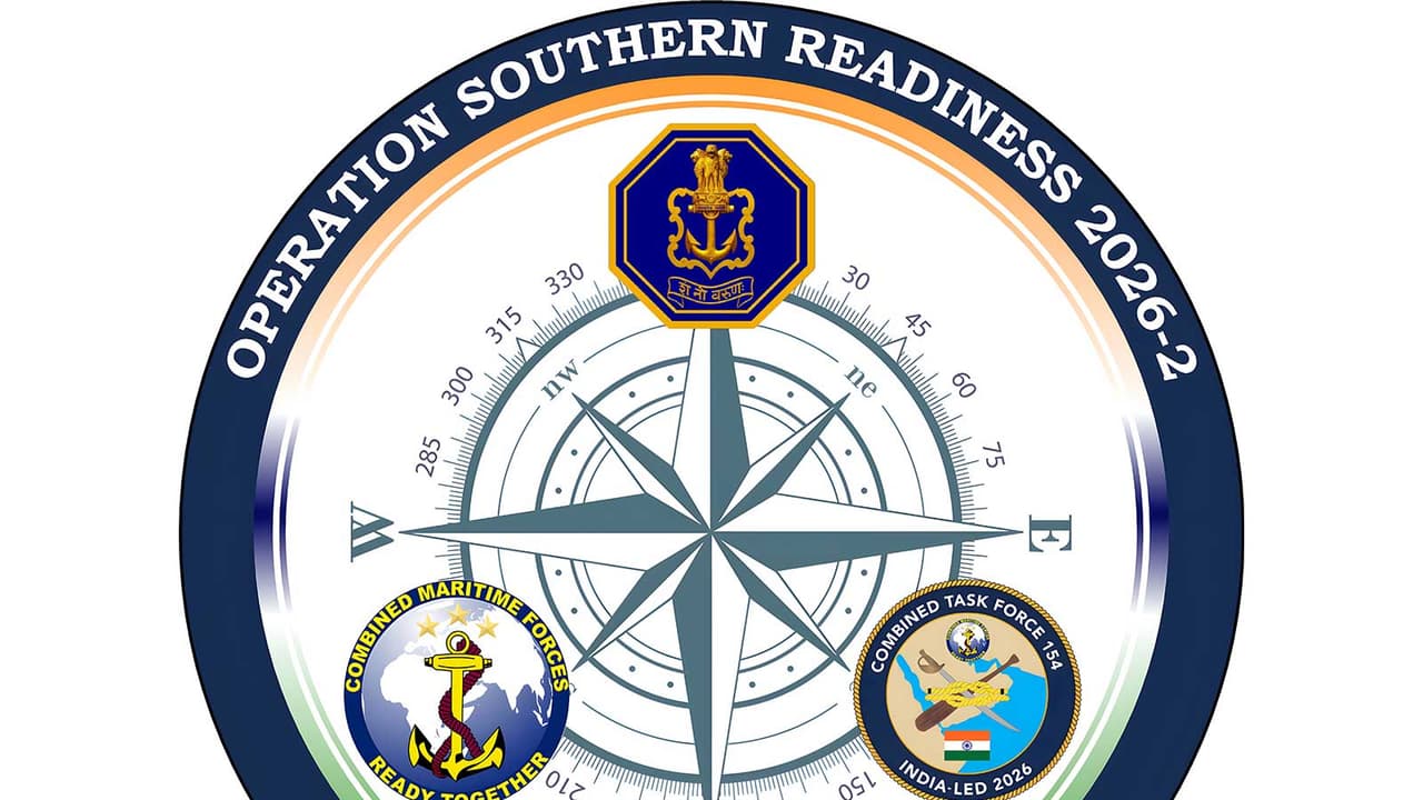 Official logo of Operation Southern Readiness 26 2 (Photo/ Indian Navy) Official logo of Operation Southern Readiness 26 2 (Photo/ Indian Navy)