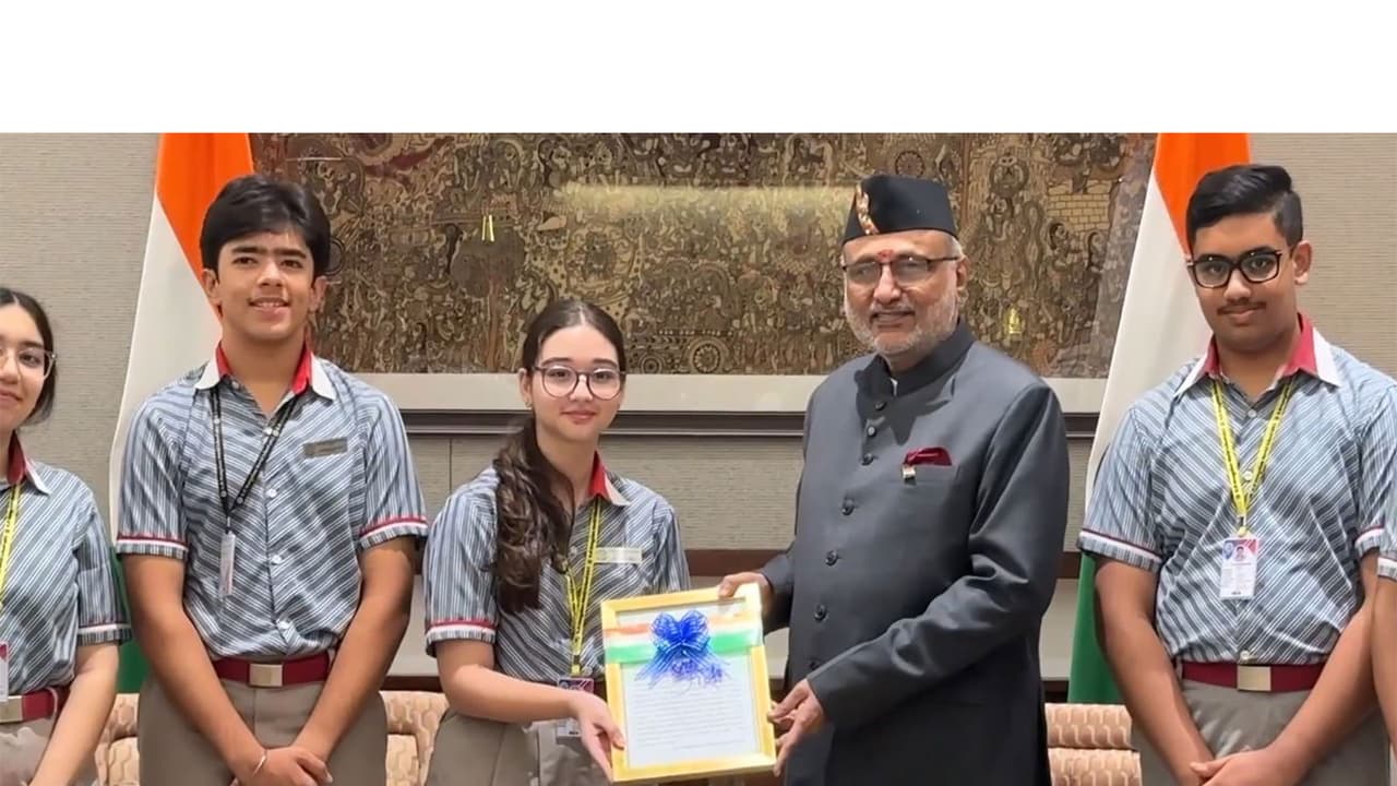 Vice President CP Radhakrishnan interacts with school students at Uparashtrapati Bhavan on Independence Day (Photo/@VPIndia) Vice President CP Radhakrishnan interacts with school students at Uparashtrapati Bhavan on Independence Day (Photo/@VPIndia)