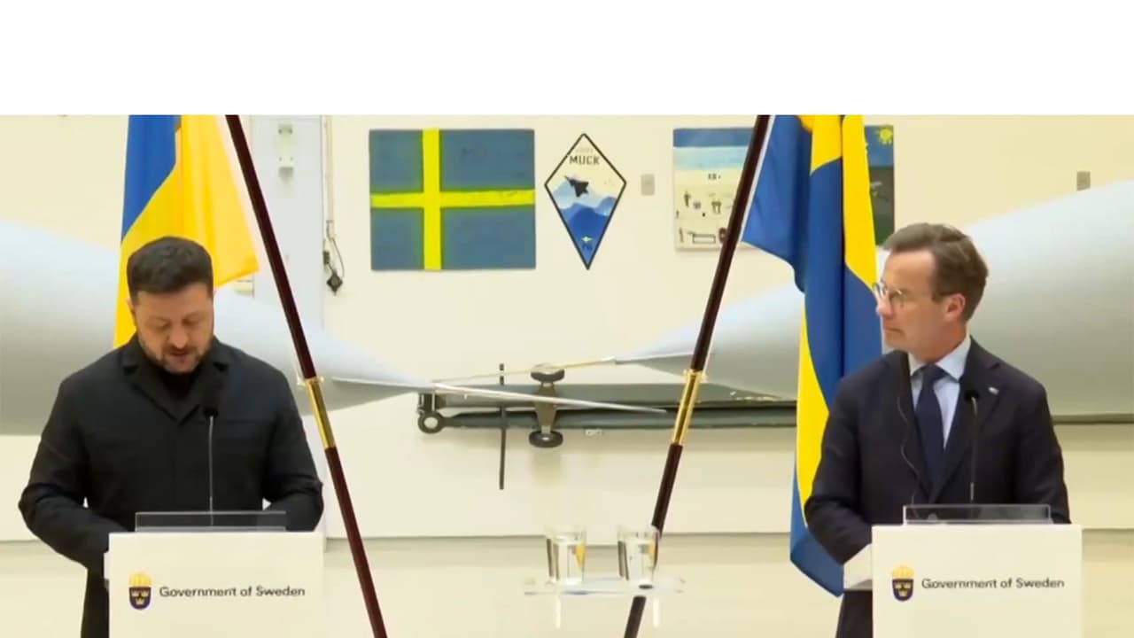 Ukrainian President Volodymyr Zelenskyy with Swedish Prime Minister Ulf Kristersson (Photo/X@ZelenskyyUa) Ukrainian President Volodymyr Zelenskyy with Swedish Prime Minister Ulf Kristersson (Photo/X@ZelenskyyUa)