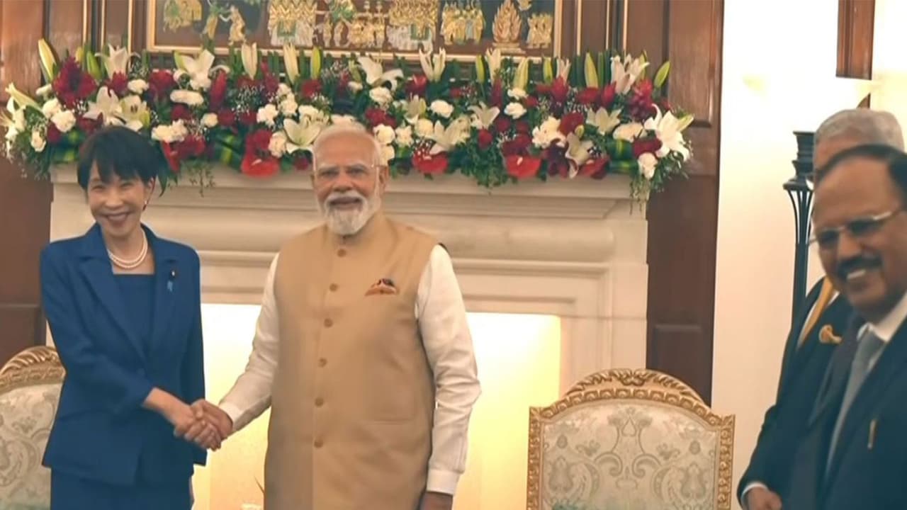 Japanese Prime Minister Sanae Takaichi and Prime Minister Narendra Modi (Photo/ANI/DD) Japanese Prime Minister Sanae Takaichi and Prime Minister Narendra Modi (Photo/ANI/DD)