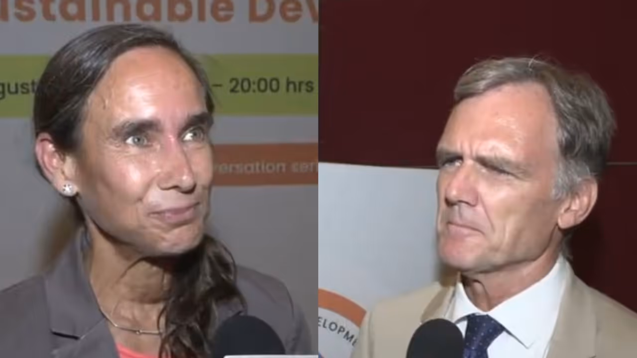 Pamela Baijal, Deputy Head of Cooperation at the German Embassy and Georg Enzweiler, Deputy Head of Mission at the German Embassy, at the GSDP event (Photo/ANI) Pamela Baijal, Deputy Head of Cooperation at the German Embassy and Georg Enzweiler, Deputy Head of Mission at the German Embassy, at the GSDP event (Photo/ANI)