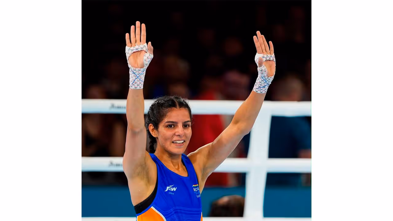 Indian boxer Sakshi Choudhary. (Photo;X/@boxer_sakshi) Indian boxer Sakshi Choudhary. (Photo;X/@boxer_sakshi)