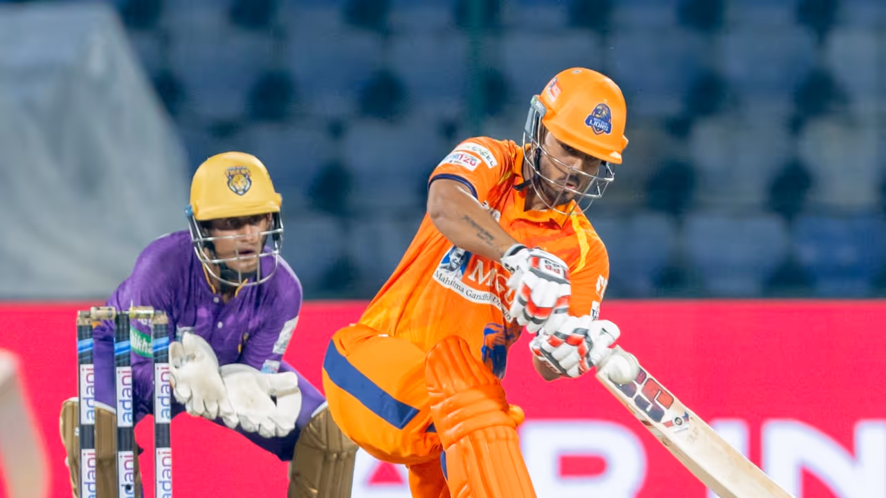 Nitish Rana batting during the DPL clash (Photo: Delhi Premier League) Nitish Rana batting during the DPL clash (Photo: Delhi Premier League)