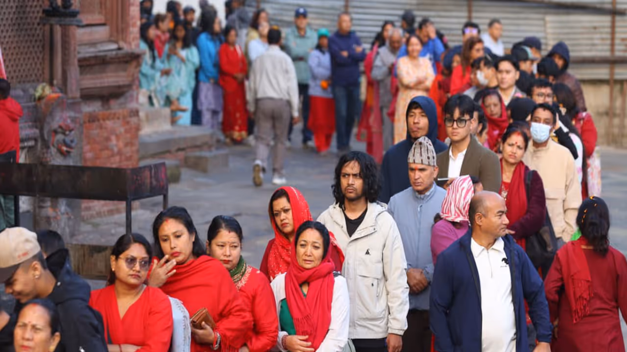 Thousands throng Taleju Bhawani temple in Nepal (Photo/ANI) Thousands throng Taleju Bhawani temple in Nepal (Photo/ANI)