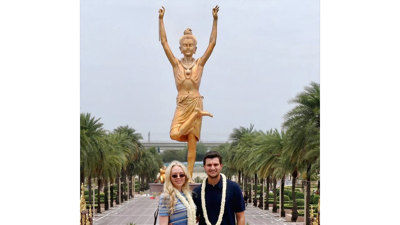 US President's daughter Tiffany Trump and her husband Michael Boulos at Akshardham Temple (Photo/X/@TiffanyATrump) US President's daughter Tiffany Trump and her husband Michael Boulos at Akshardham Temple (Photo/X/@TiffanyATrump)