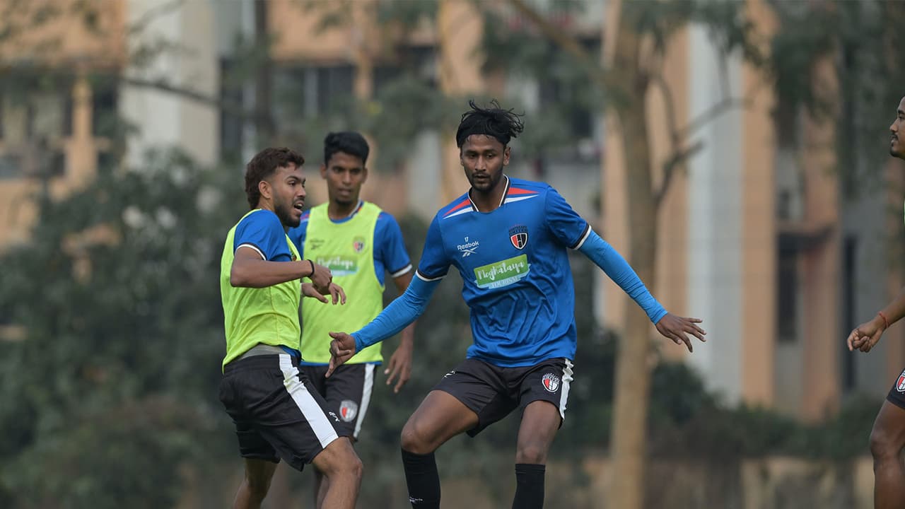NorthEast United players training. (Photo: AIFF Media) NorthEast United players training. (Photo: AIFF Media)