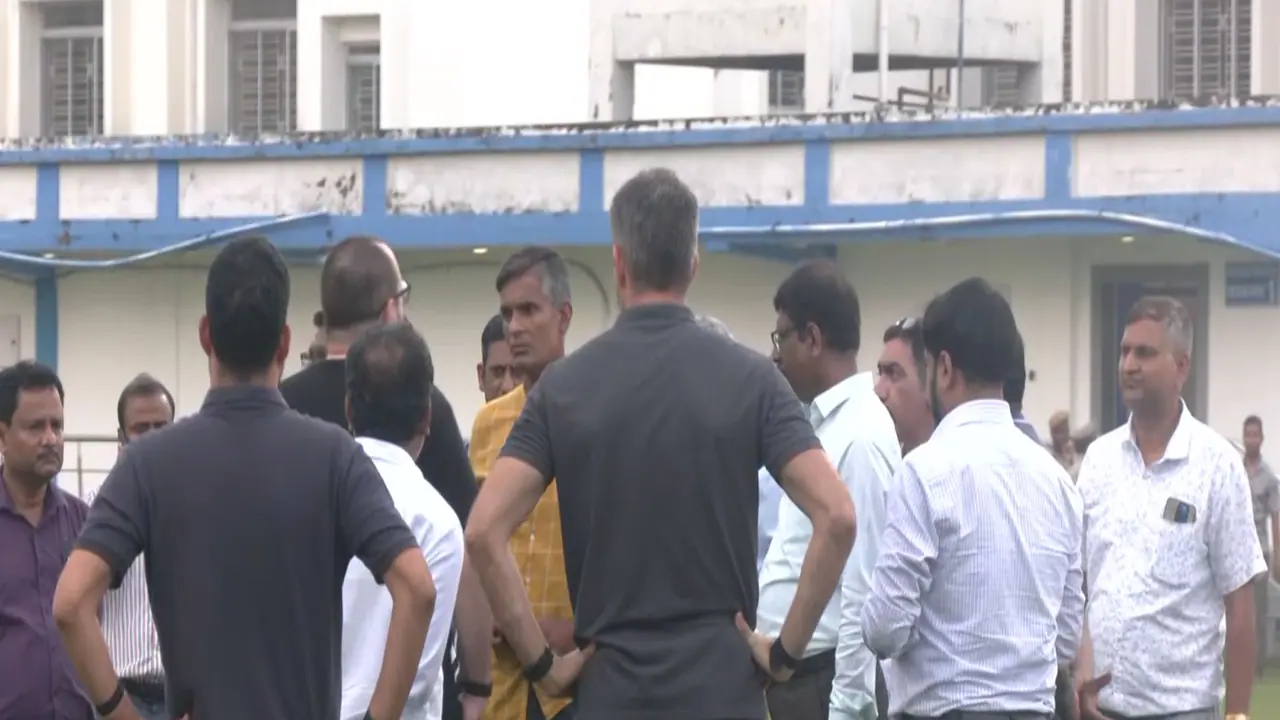 CBF delegation inspects Salt Lake stadium ahead of India Brazil friendly clash (Photo: ANI) CBF delegation inspects Salt Lake stadium ahead of India Brazil friendly clash (Photo: ANI)