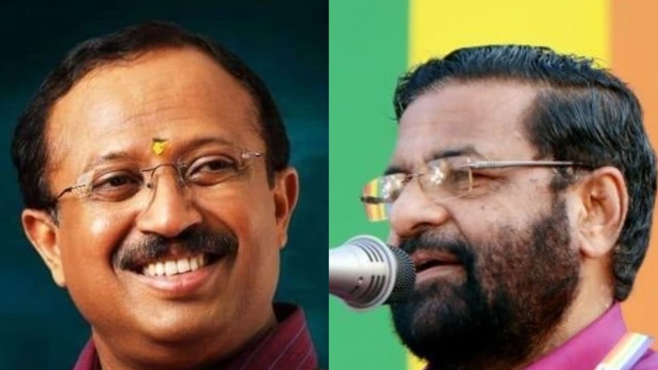 Kazhakkoottam BJP candidate V Muraleedharan (Photo: x/@MOS_MEA) and CPI(M)'s candidate Kadakampally Surendran (Photo: x/@kadakampalli) Kazhakkoottam BJP candidate V Muraleedharan (Photo: x/@MOS_MEA) and CPI(M)'s candidate Kadakampally Surendran (Photo: x/@kadakampalli)