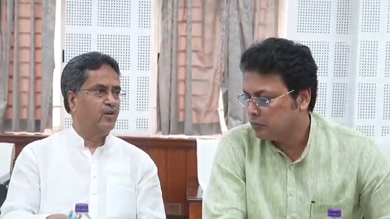 Tripura Chief Minister Manik Saha in the meeting (Photo/ ANI) Tripura Chief Minister Manik Saha in the meeting (Photo/ ANI)