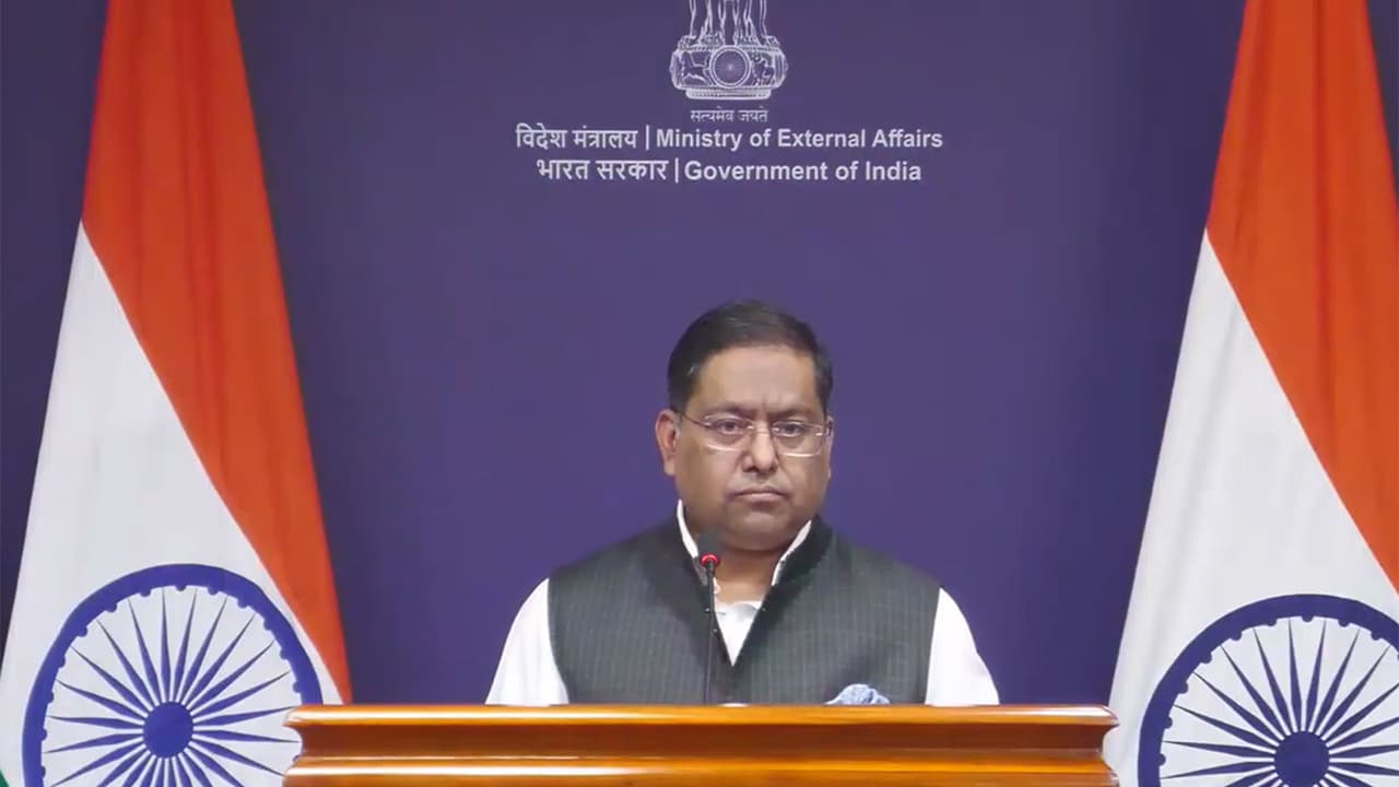 MEA spokesperson Randhir Jaiswal (Photo/YouTube/MEA) MEA spokesperson Randhir Jaiswal (Photo/YouTube/MEA)