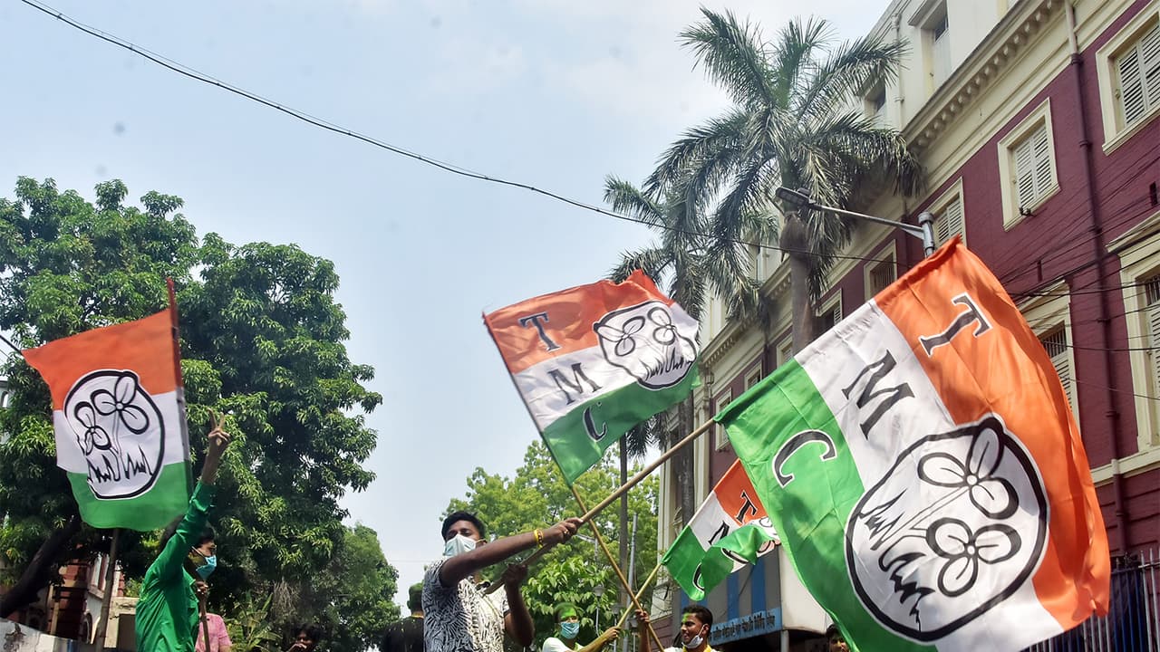 TMC supporters wave party flag in Kolkata (File Photo/ANI) TMC supporters wave party flag in Kolkata (File Photo/ANI)