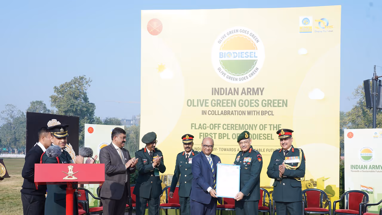 Indian Army has formally inducts Bio Diesel into fuel supply chain (Photo/@adgpi) Indian Army has formally inducts Bio Diesel into fuel supply chain (Photo/@adgpi)