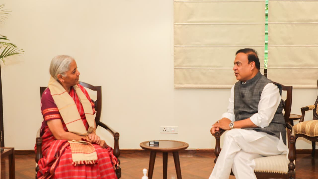 Assam CM meets Finance Minister Nirmala Sitharaman (Photo/X@himantabiswa) Assam CM meets Finance Minister Nirmala Sitharaman (Photo/X@himantabiswa)