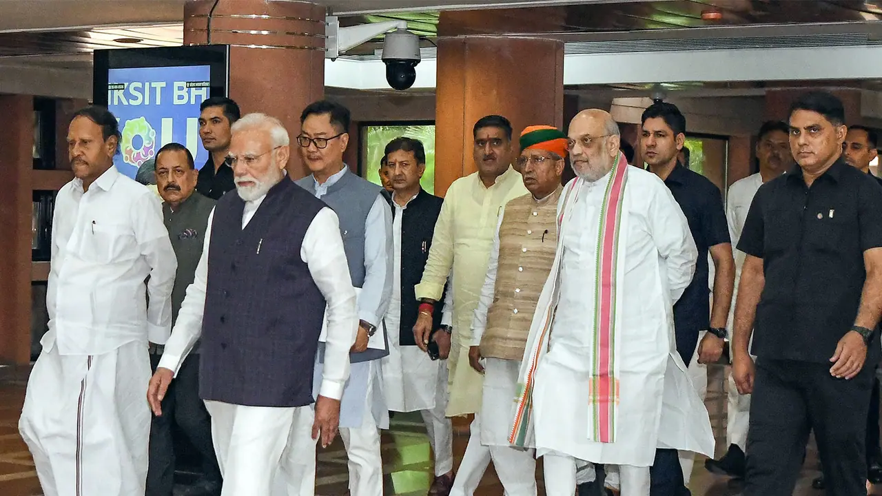 PM Modi and HM Amit Shah at the NDA Mangal Milan meeting (File Photo/ANI) PM Modi and HM Amit Shah at the NDA Mangal Milan meeting (File Photo/ANI)