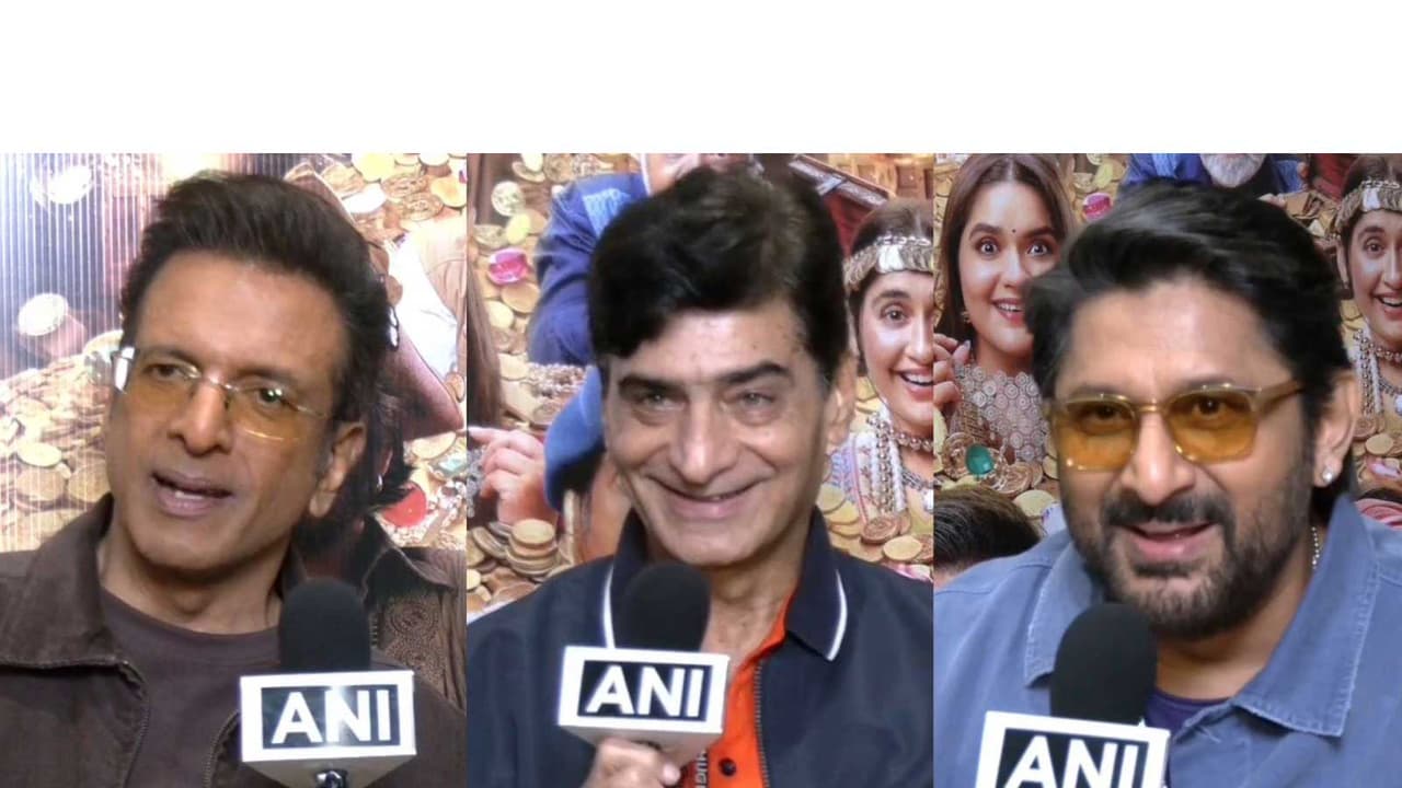 Jaaved Jaaferi, Indra Kumar, Arshad Warsi (Image source: ANI) Jaaved Jaaferi, Indra Kumar, Arshad Warsi (Image source: ANI)