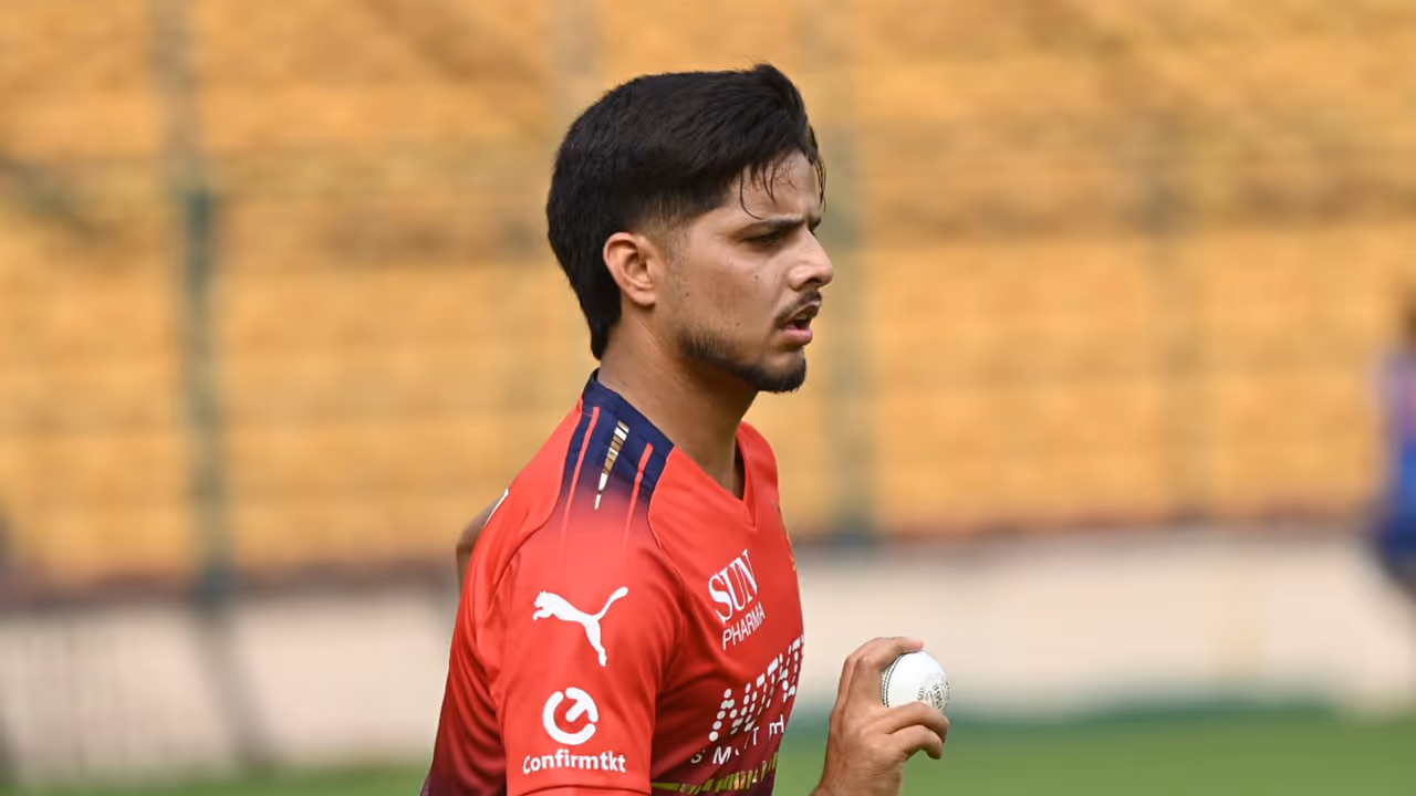 Royal Challengers Bengaluru pacer Rasikh Salam Dar (Image: RCB media) Royal Challengers Bengaluru pacer Rasikh Salam Dar (Image: RCB media)