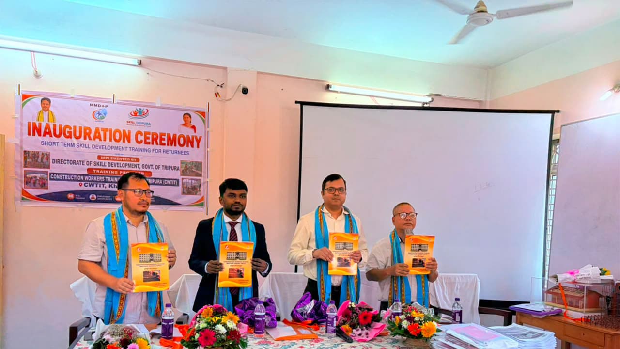 Tripura govt launches residential skill training for 55 surrender returnees (Photo/ANI) Tripura govt launches residential skill training for 55 surrender returnees (Photo/ANI)
