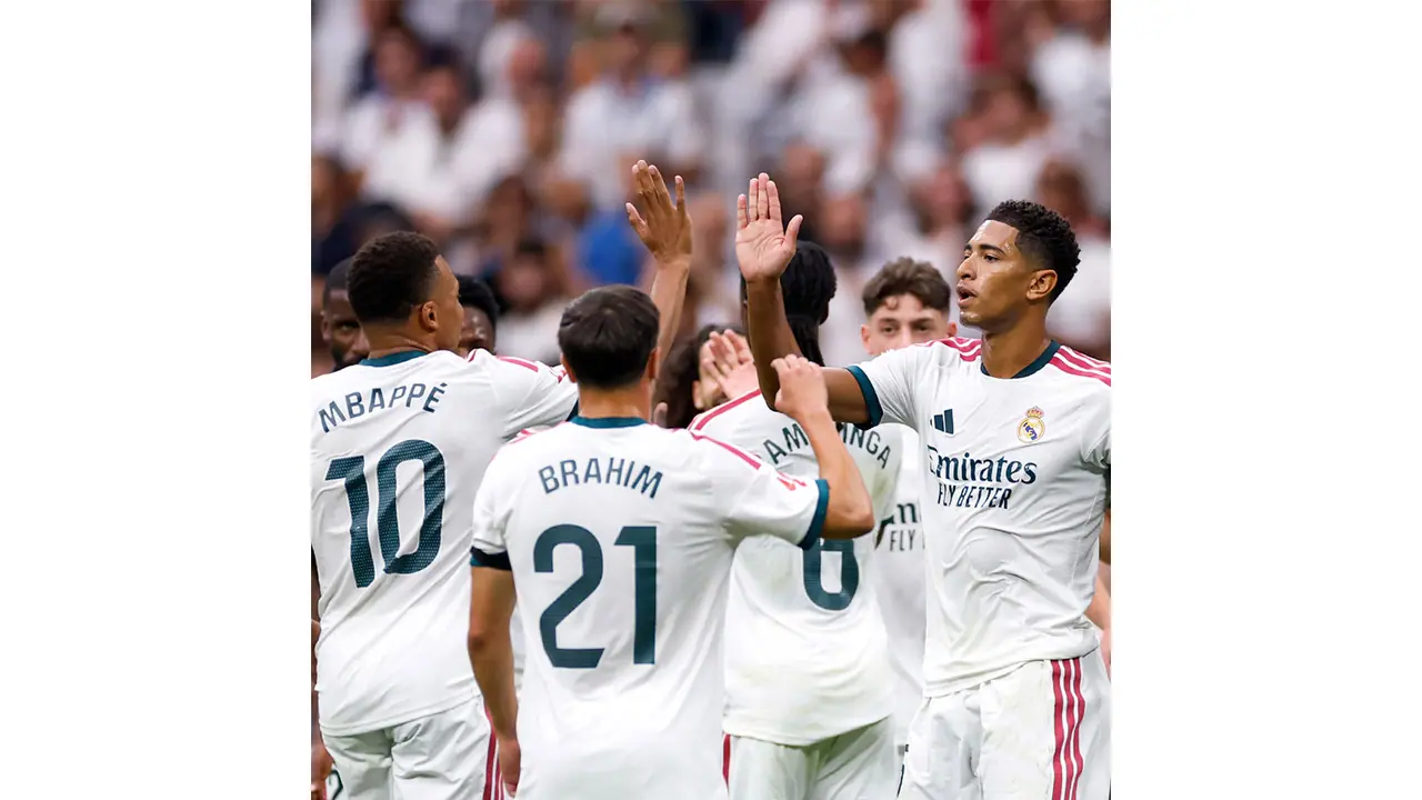 Real Madrid players celebrating (Photo: X/@realmadrid) Real Madrid players celebrating (Photo: X/@realmadrid)