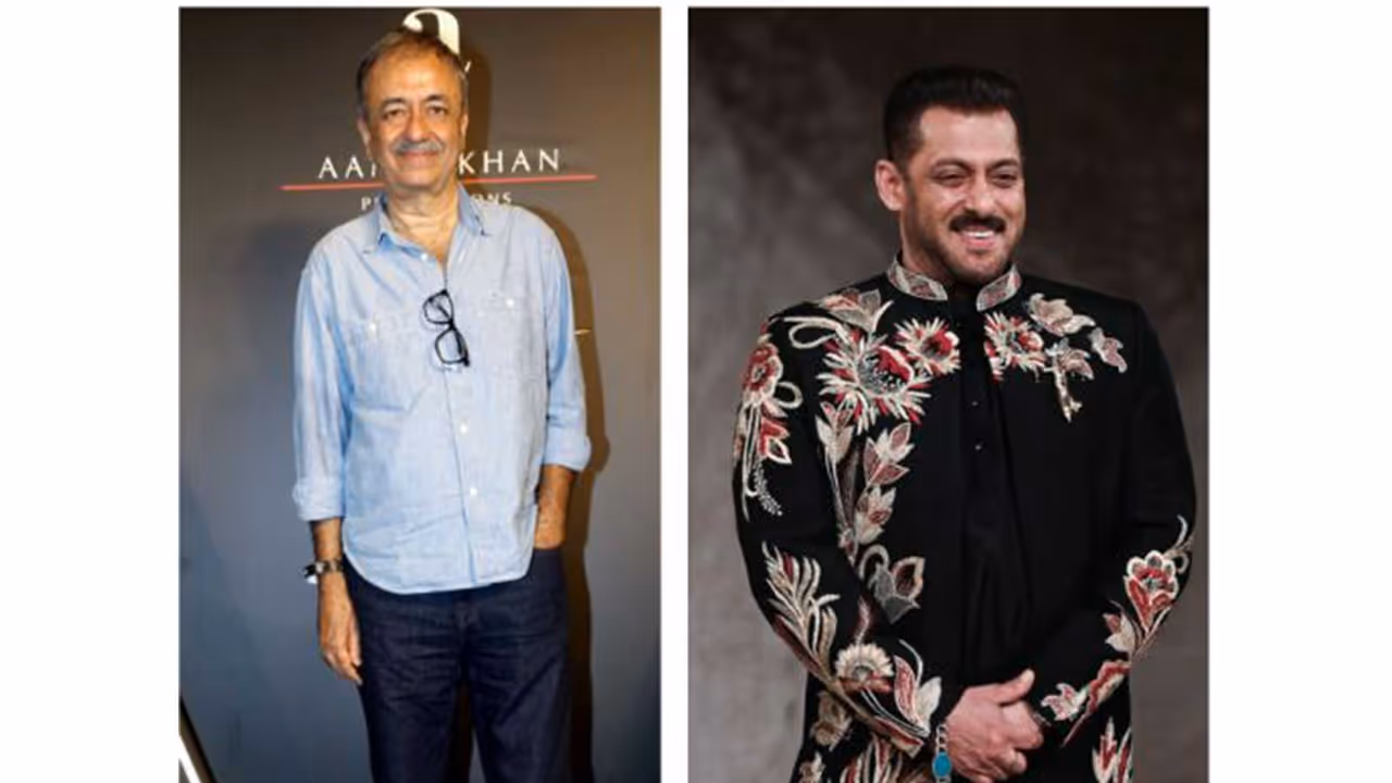 Director Rajkumar Hirani and actor Salman Khan (Image source: ANI) Director Rajkumar Hirani and actor Salman Khan (Image source: ANI)