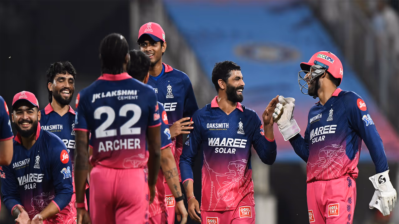 Rajasthan Royals players celebrating (Photo: ANI) Rajasthan Royals players celebrating (Photo: ANI)