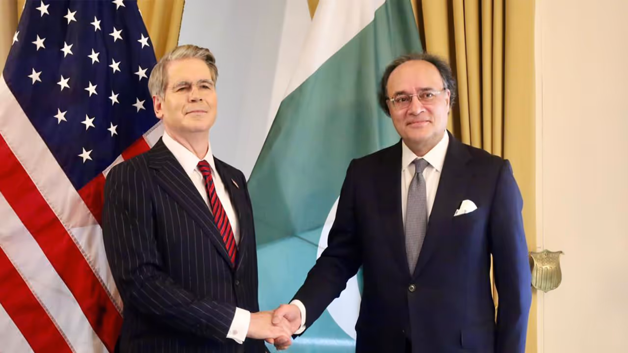 US Treasury Secretary Scott Bessent with Pakistani Finance Minister Muhammad Aurangzeb (Photo/X@Financegovpk) US Treasury Secretary Scott Bessent with Pakistani Finance Minister Muhammad Aurangzeb (Photo/X@Financegovpk)