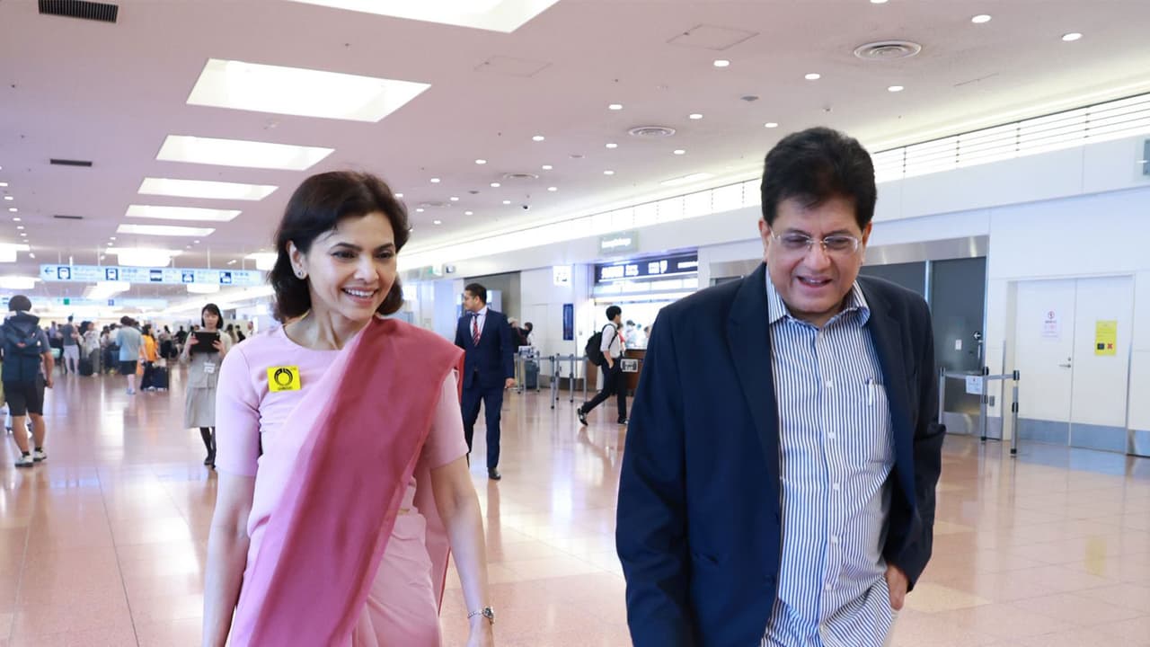 Piyush Goyal lands in Japan (Photo/X_@IndianEmbTokyo) Piyush Goyal lands in Japan (Photo/X_@IndianEmbTokyo)