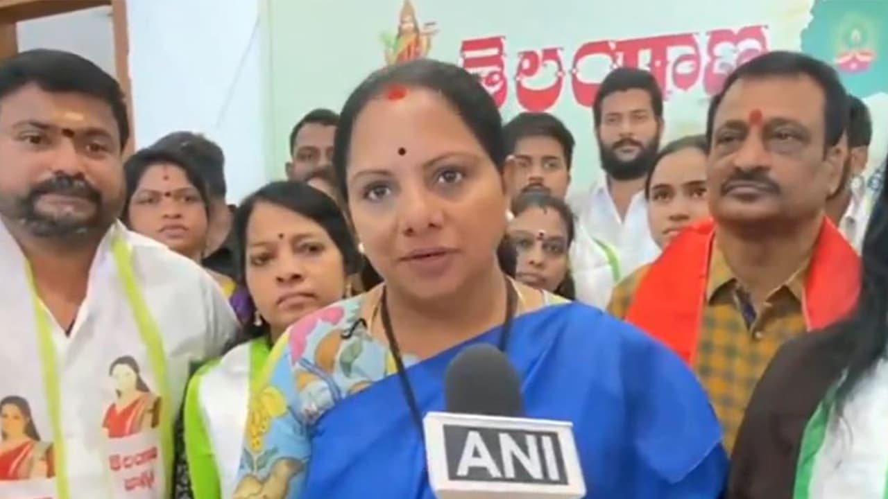 Telangana Jagruthi founder K. Kavitha (Photo/ANI) Telangana Jagruthi founder K. Kavitha (Photo/ANI)