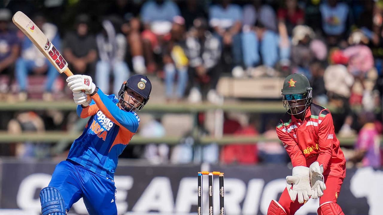 India's Vaibhav Sooryavanshi playing a shot against Zimbabwe. (Photo: X/ @BCCI) India's Vaibhav Sooryavanshi playing a shot against Zimbabwe. (Photo: X/ @BCCI)