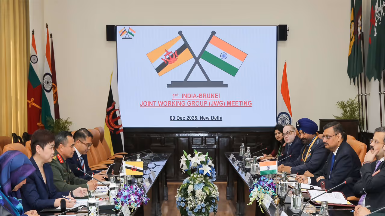 India and Brunei officials meet for the inaugural Joint Working Group on Defence Cooperation in New Delhi. (Photo: X/@SpokespersonMoD) India and Brunei officials meet for the inaugural Joint Working Group on Defence Cooperation in New Delhi. (Photo: X/@SpokespersonMoD)