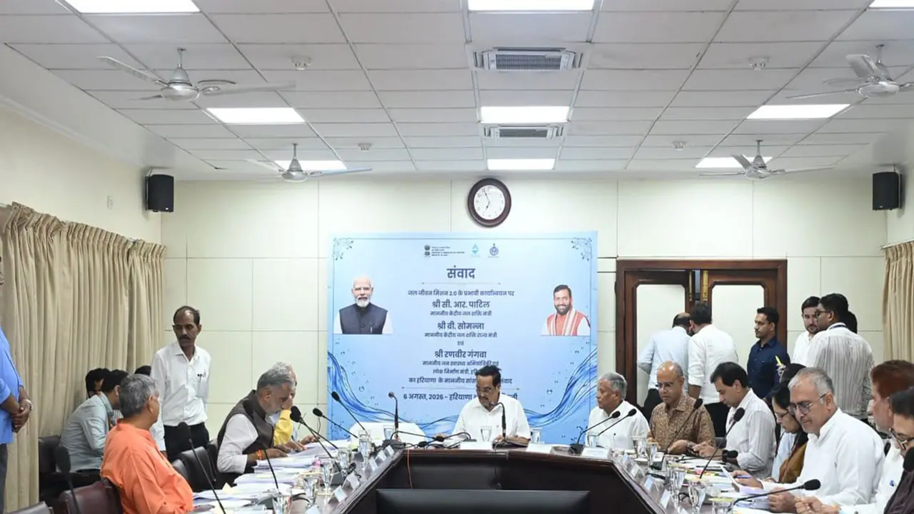 Union Minister for Jal Shakti, CR Paatil, chairs a high level review meeting (Photo/ANI) Union Minister for Jal Shakti, CR Paatil, chairs a high level review meeting (Photo/ANI)