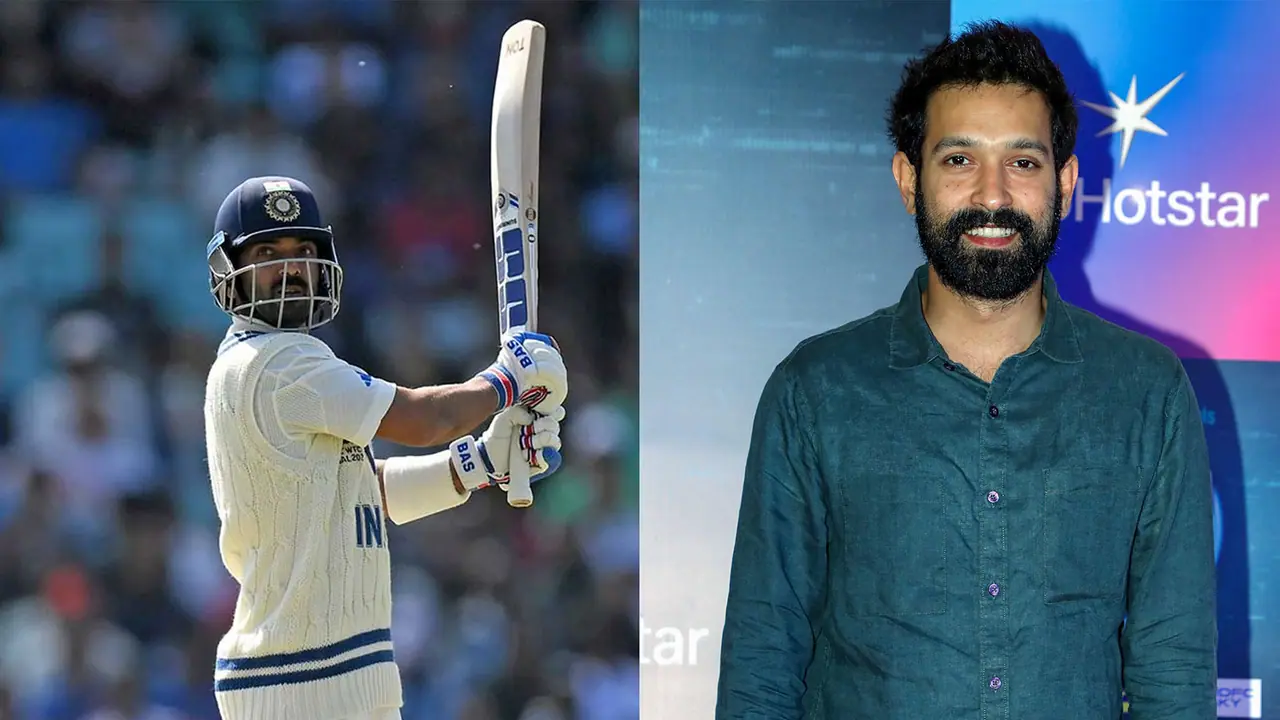 Vikrant Massey celebrates Ajinkya Rahane (Photo/ANI) Vikrant Massey celebrates Ajinkya Rahane (Photo/ANI)