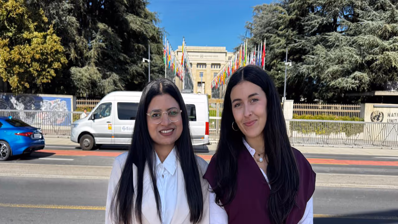 Human rights activists Alejandra Martinez Otero and Dr Shagufta Kandhro in front of the UN Human Rights Council in Geneva (Photo/ANI) Human rights activists Alejandra Martinez Otero and Dr Shagufta Kandhro in front of the UN Human Rights Council in Geneva (Photo/ANI)