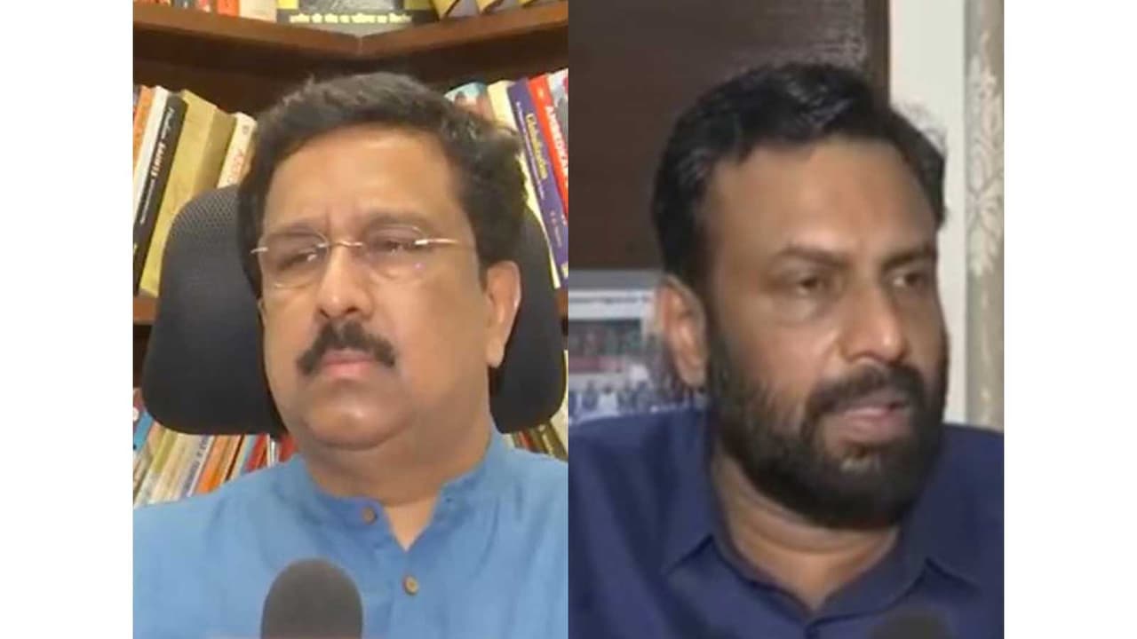Congress MP Syed Naseer Hussain and CPI MP Sandosh Kumar P (File Photo/ANI) Congress MP Syed Naseer Hussain and CPI MP Sandosh Kumar P (File Photo/ANI)
